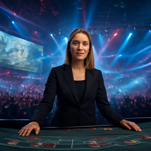 betting sites app professional dealer speaking to camera